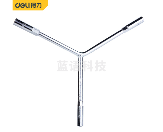 得力（deli） Y型三叉套筒扳手三头扳手8*9*10mm 外六角套筒扳手机修汽修工具 DL8910