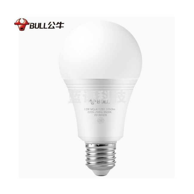 公牛(BULL) LED灯泡 节能球泡灯 E27螺口球泡灯 12W球泡白光6500K E27螺口