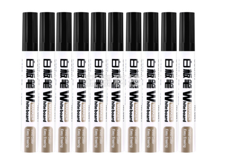 得力（deli） 6801黑色白板笔 可擦笔 大容量水性白板笔 10支/盒 1支装