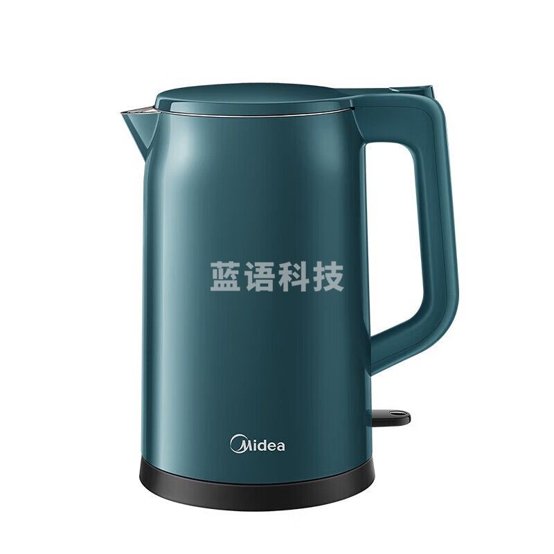 美的(Midea)电热水壶   家用1.7L烧水壶双钢防烫防干烧热水壶 304不锈钢电水壶 MK- 17MS01(1.7升外塑内钢)
