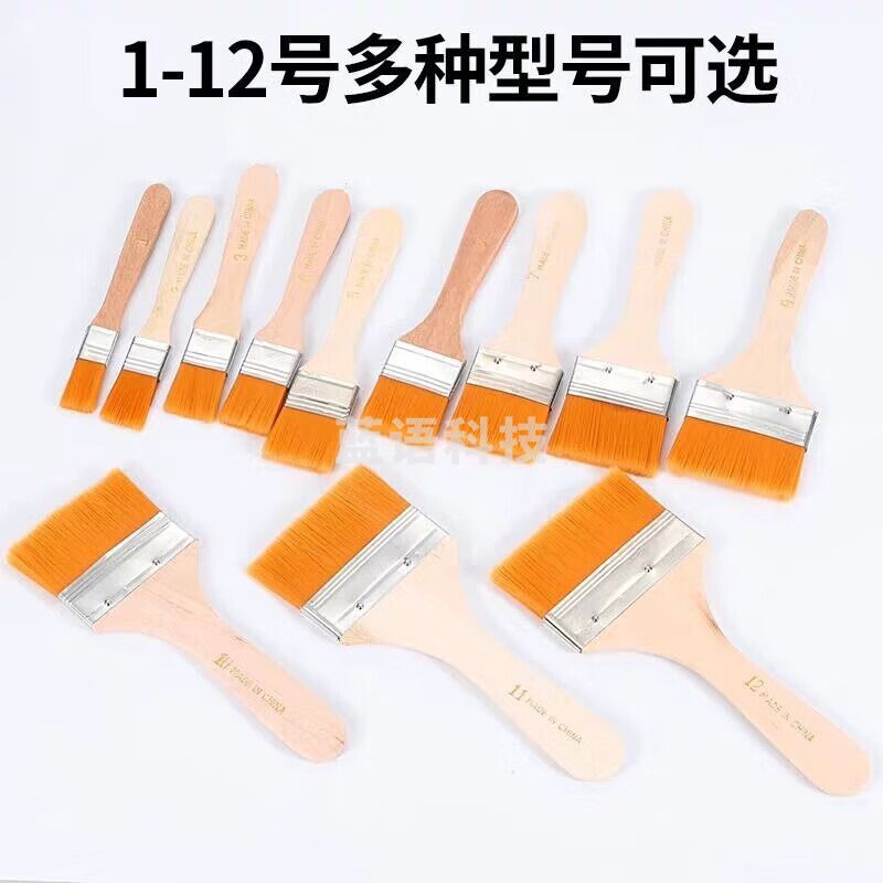 浙创领舰  优质小毛刷子 油漆刷 键盘清洁刷 烧烤刷 除尘刷 软毛 尼龙毛刷 1号
