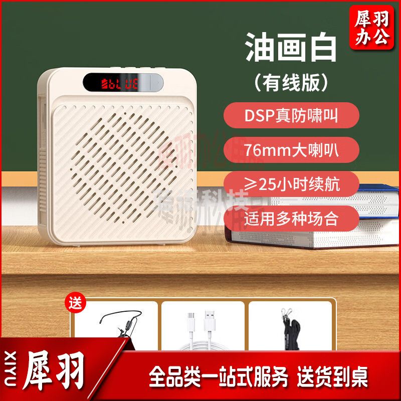 雅兰仕(EARISE)小蜜蜂扩音器教师专用上课无线喇叭户外麦克风大音量 K1白色 有线版