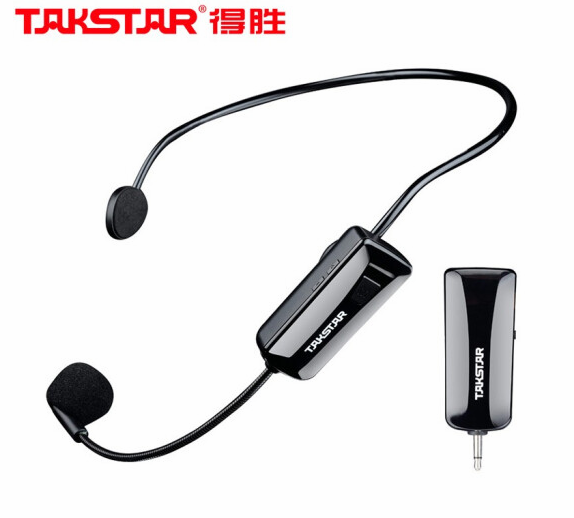 得胜(TAKSTAR)HM-200W UHF小蜜蜂无线头戴麦克风 教师教学导游会议随身演出地摊叫卖耳麦(可当天配送发货)