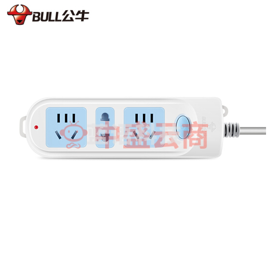 公牛（BULL）GN-606 4米电源线 单开关 多功能家用插座排插
