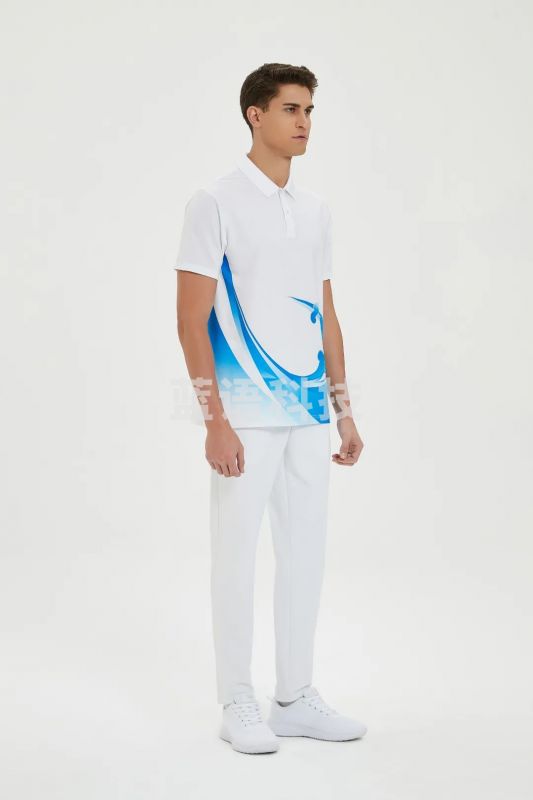 中健运动服 白色POLO衫-男(含印字)