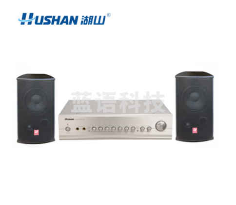 湖山(HUSHAN) 音箱话筒组合套装 专业会议音响设备 功放XY100A+音箱HY80A