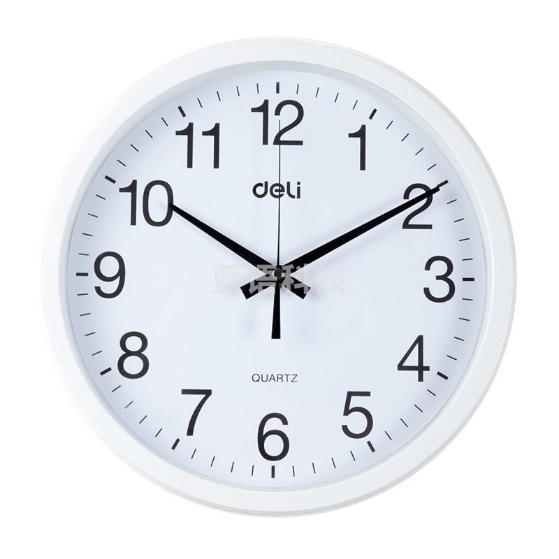 得力 deli 9005 挂钟(白)(只)30cm（12寸） 100002277