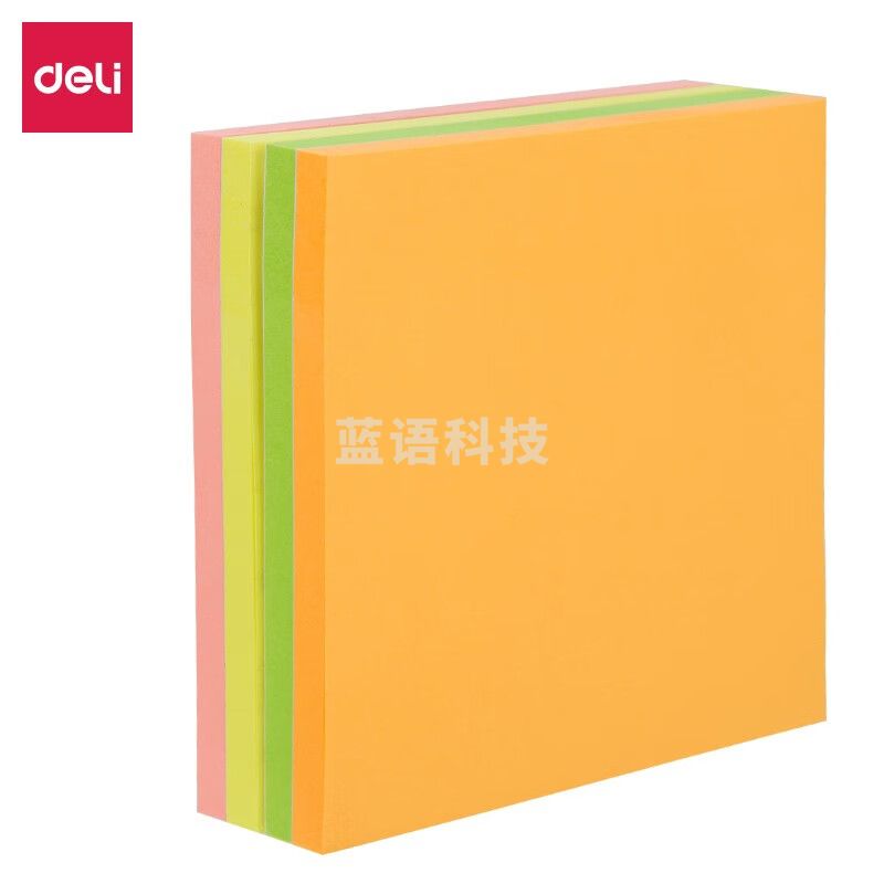 得力（deli）便利贴记事贴76*76mm 200页/袋5包  21513