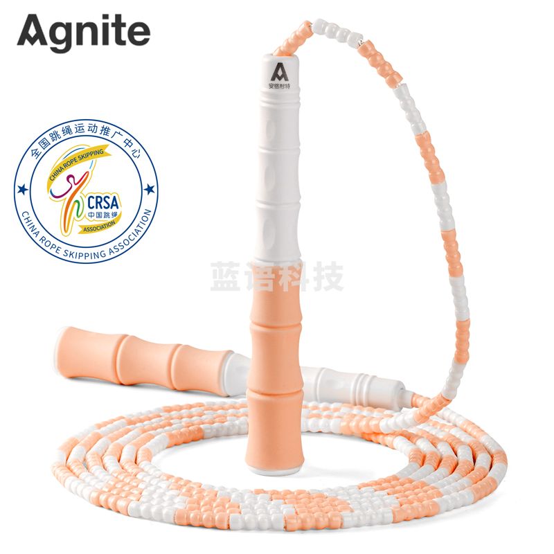 安格耐特(Agnite) F4140包胶手柄竹节跳绳(粉)(单根装)