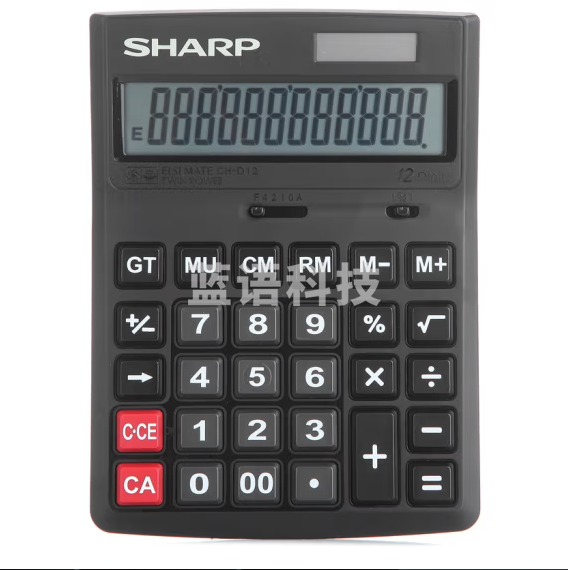 夏普（SHARP）CH-D12 商务计算器 黑色