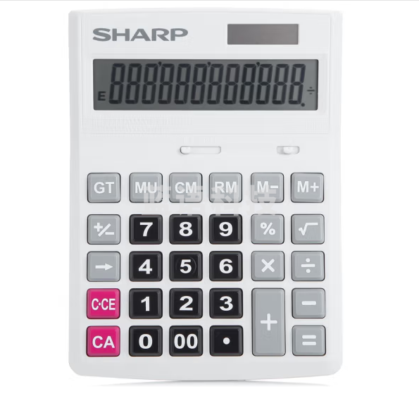夏普（SHARP）CH-D12 商务计算器 白色