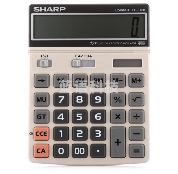 夏普（SHARP） EL-8128-NW 大屏大字大键商务办公计算器 （象牙白色）