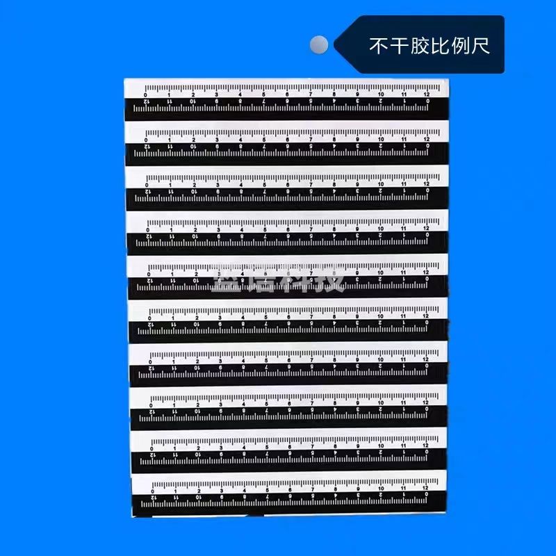 双色比例尺 黑白双色不干胶比例尺 12厘米 100条