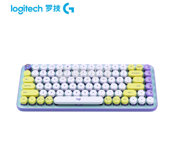 罗技(Logitech) POP Keys无线蓝牙机械键盘套装 游戏办公键盘 女生可爱便携 TTC轴 【键盘+LogitechOptions套装】梦幻色机械键盘