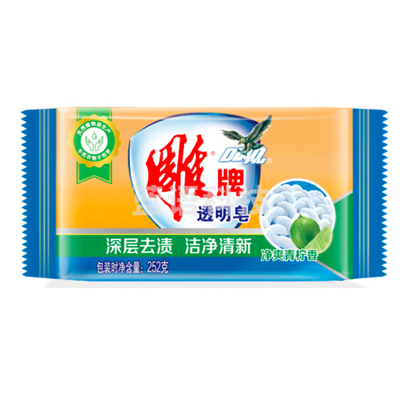 雕牌 透明皂肥皂252g*2 6组装 清柠飘香 12块