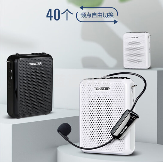 得胜(TAKSTAR)E300W 无线小蜜蜂扩音器教师专用大功率喇叭导游蓝牙小音箱FM收音机-CC17035