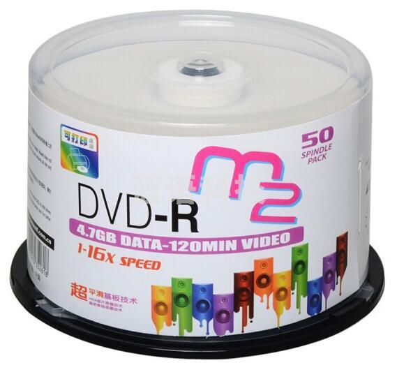麦克赛尔(maxell)DVD-R光盘 刻录光盘 光碟 空白光盘 可打印光盘 A级M2系列16速4.7GB 桶装50片-CC17032