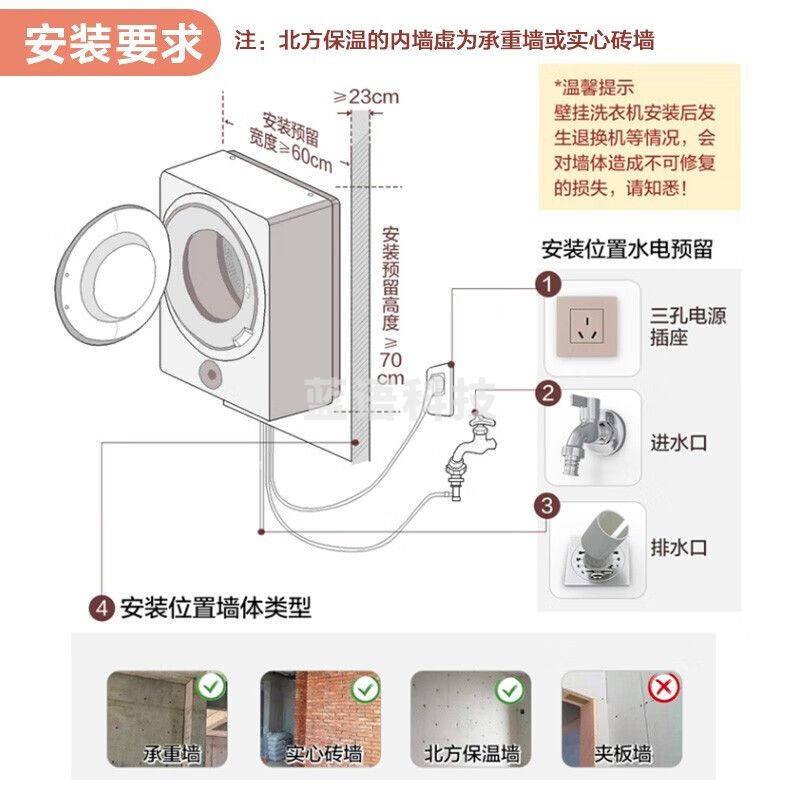 美的(Midea)壁挂洗衣机全自动3KG迷你洗衣机婴儿宝宝儿童小洗衣机银离子除菌 【母婴推荐】MG30V315W