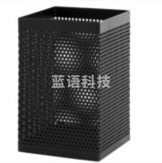 得力(deli)908 金属网纹方形笔筒