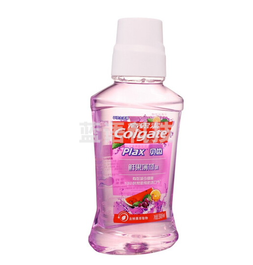 高露洁(Colgate)漱口水清新口气250ml贝齿清新活力鲜果(瓶)