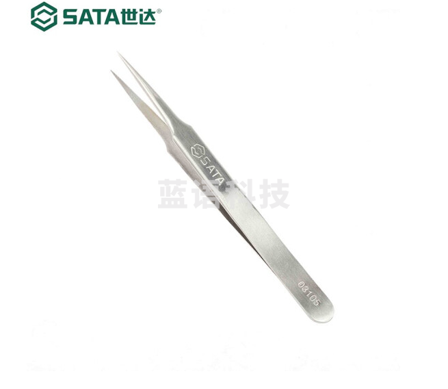 世达(SATA) 03105 微尖头镊子115MM