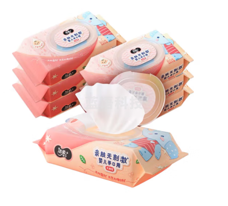 洁柔湿巾 babyface婴儿湿巾 亲肤80片*6包 牛奶精华无酒精
