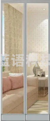 夏季带孔磁性自吸软门帘商场隔断帘镂空透明pvc磁吸防蚊门帘