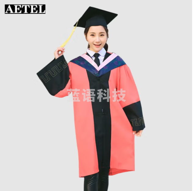 AETEL 学士服大学生男女毕业照服装礼服 导师服（上衣+帽子） L