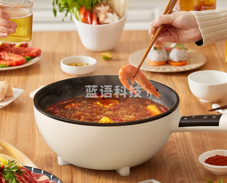 志高(CHIGO) 电炒锅家用电火锅1800W大功率4L大容量多功能炒锅宿舍学生锅蒸煮一体式不粘电煮 4升猛火锅微电脑款【带蒸笼】