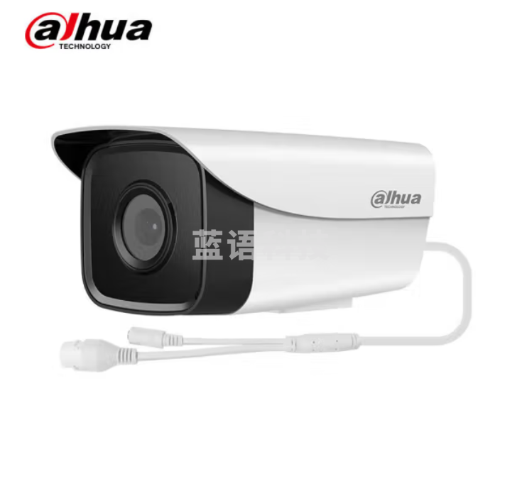 dahua大华监控摄像头室外poe网线供电网络监控器摄像机户外高清夜视枪机摄像头 1080P双灯红外版 6MM+支架
