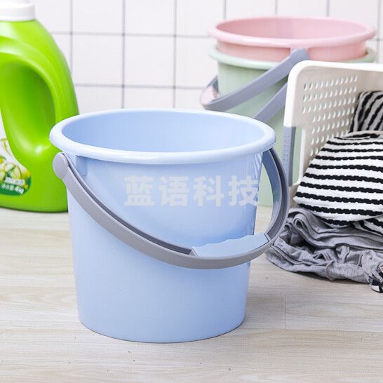 小号水桶7L 家用水桶 加厚塑料桶 清洁小提桶(颜色随机)