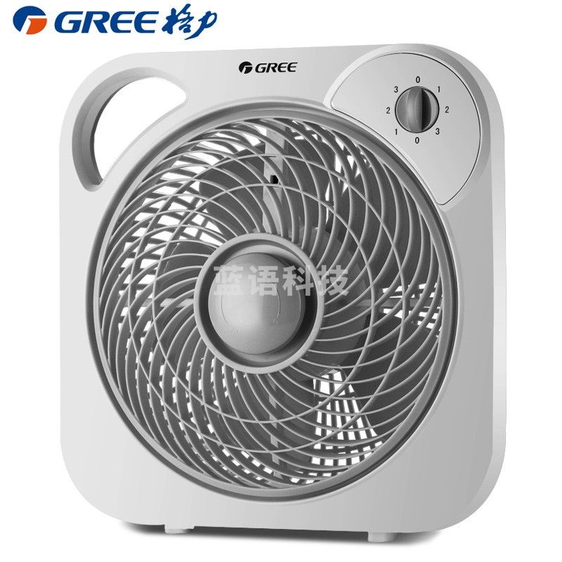 格力（GREE）家用电风扇台式转页扇办公卧室宿舍节能迷你便携鸿运扇KYT-2501a 白+灰