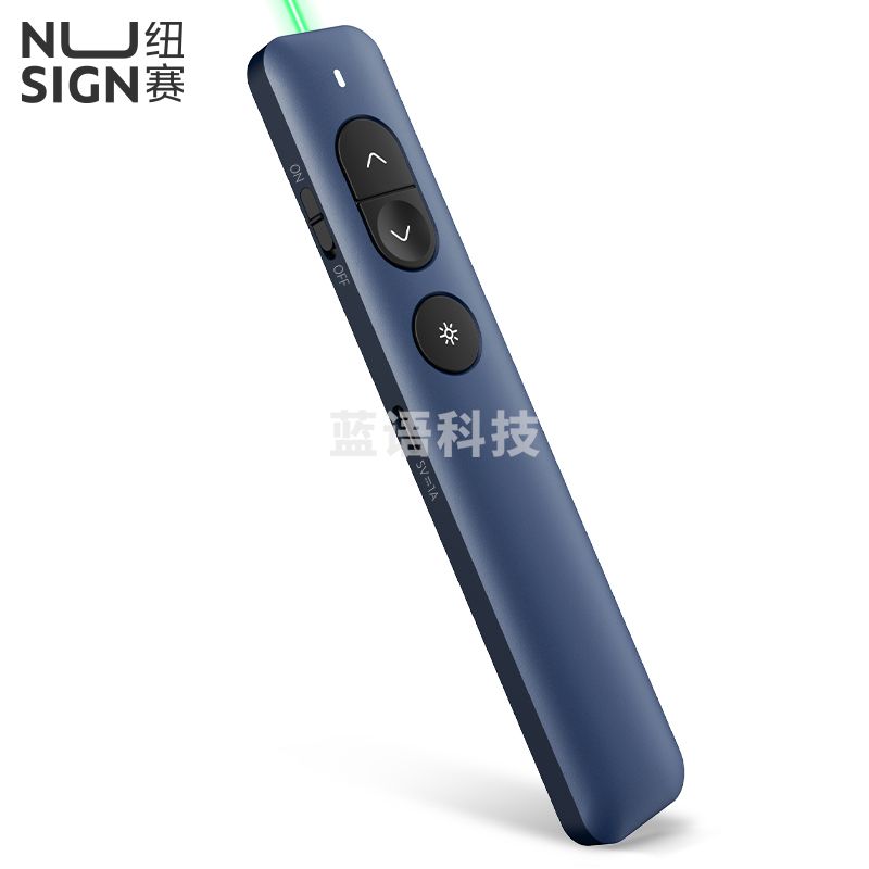 得力/deli 纽赛激光翻页笔 绿光 墨海蓝 NS100 教师PPT演示投影笔教鞭电子笔演讲笔课件笔 usb蓝牙双连接