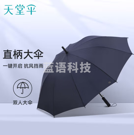 天堂伞 雨伞超大伞面加固雨伞强效拒水直柄伞商务伞男士 10705EJD 5#岩石蓝