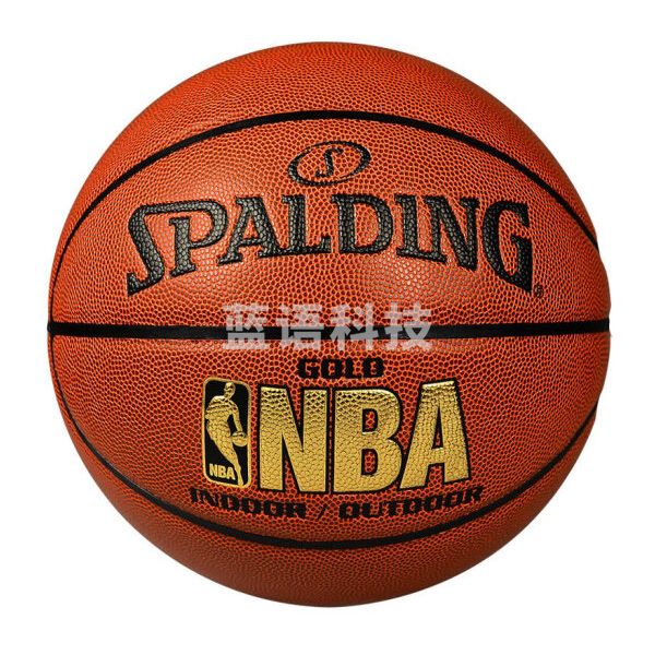 斯伯丁（SPALDING） 篮球 室内室外水泥地通用PU蓝球NBA比赛用球 NBA经典烫金LOGO款