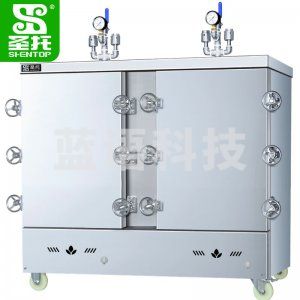 圣托(Shentop) DDE17 高原燃气蒸饭柜 48盘双门燃气蒸柜蒸饭车高压智能全自动蒸箱节能海鲜蒸柜