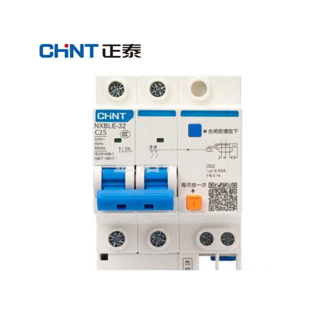 正泰（CHNT）NXBLE-32 2P C25 小型漏电保护空气开关 漏保空气开关