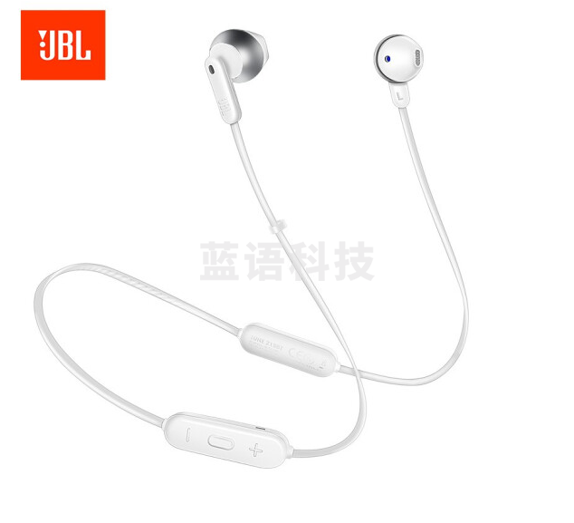 JBL TUNE215BT无线蓝牙耳机 半入耳式运动耳麦 5.0高效传输 Type-C极速充电 超长续航 苹果安卓耳机 月光白