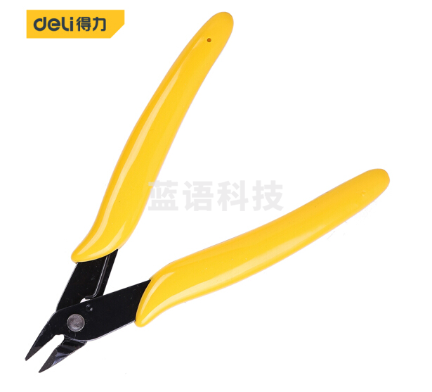 得力（deli） 迷你钳模型钳高达模型剪水口钳耳机维修工具电子剪钳电子钳4.5英寸 DL2705