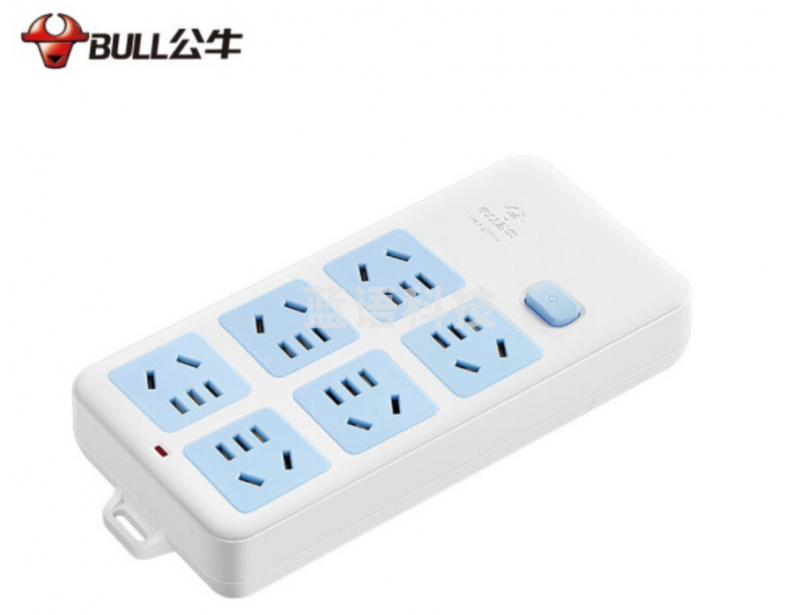 公牛(BULL) 新国标无线插座接线板 6位总控无线插座GN-109K