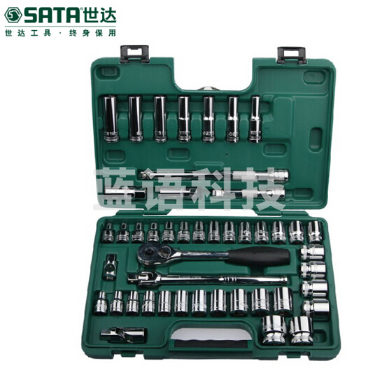 世达（SATA）46件12.5MM系列公英制套筒组套 货号09006