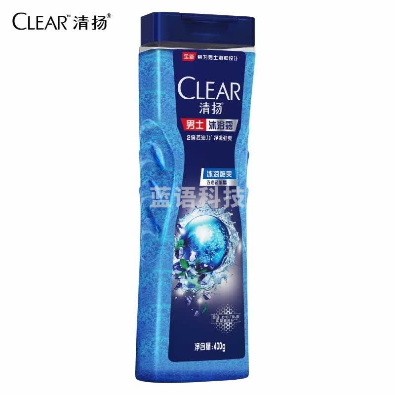 清扬男士沐浴露沐浴乳浴液 冰凉酷爽型400g