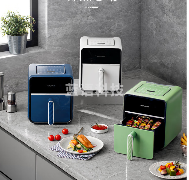 摩飞电器（Morphyrichards）空气炸锅 家用4L可视炉灯蒸汽嫩烤一体空气炸烤箱 多功能炸薯条鸡翅机 MR8101富士白