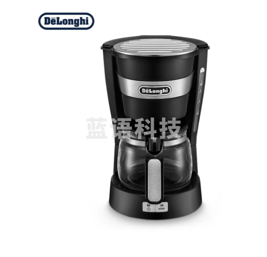 德龙(Delonghi)咖啡机 美式滴漏式咖啡壶 家用迷你半自动咖啡机 ICM14011(黑色)