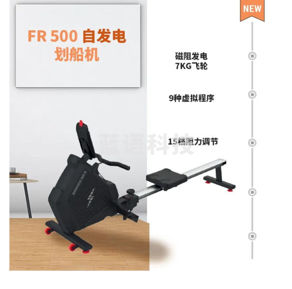 迪卡侬（DECATHLON）划船机家用健身有氧运动静音小型折叠磁控自发电FR500- 4169379