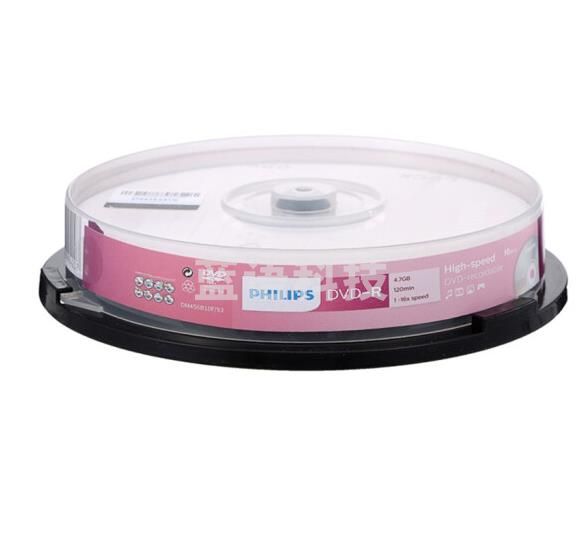 飞利浦 DVD-RW 可擦写空白DVD刻录盘 10片装一盒