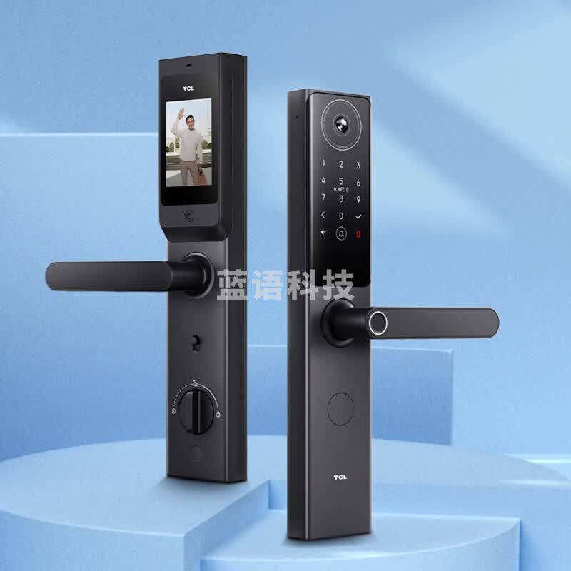 TCL  视频通话大屏猫眼AI变声防猫眼智能锁 S10P 曜石黑