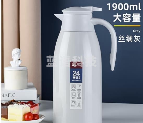 天喜(TIANXI)TBB142-1900保温壶 热水瓶暖壶玻璃内胆 1.9L丝绸灰