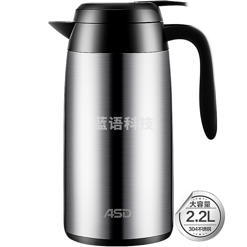 爱仕达 ASD  RWS22P5WG 保温壶 2.2L 304不锈钢真空保温瓶便携大容量暖壶热水壶 不锈钢色