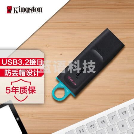 金士顿（Kingston）64GB USB3.2 Gen 1 U盘 DTX 时尚设计 轻巧便携zxk-230620160323